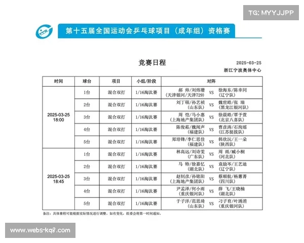 全运会混双项目开打，跨省组合受关注